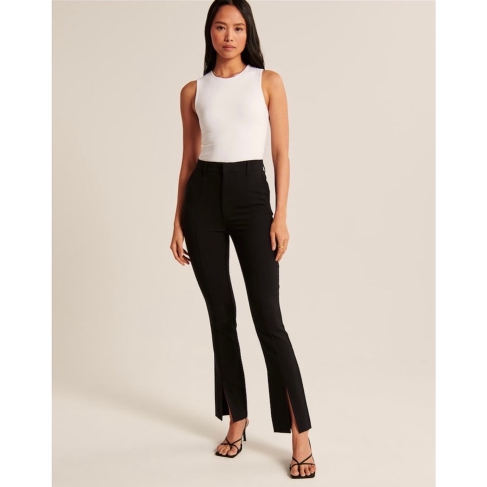 Abercrombie black dress pants with slit